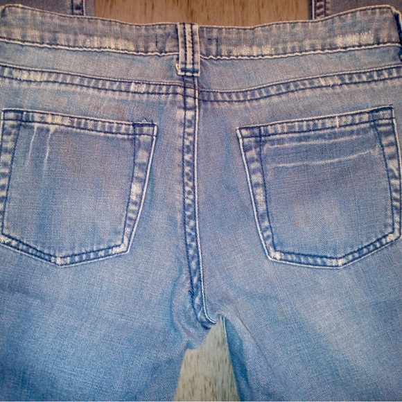 Forever 21 Jeans 26 Slim Low Rise Stonewash Skinny Denim Frayed Pockets Whiskers - Picture 6 of 15